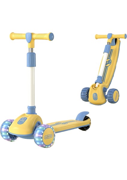 3 Ila 6 Yaş Arası Scooter Çocukları, Üçü Bir Arada Bebek Pedallı Scooter Oturabilir ve Binebilir (Yurt Dışından)