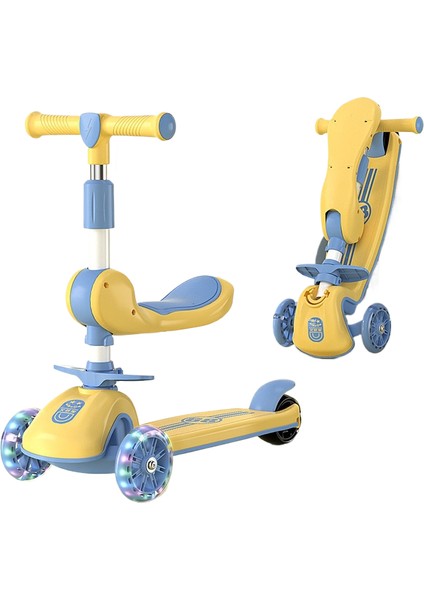 3 Ila 6 Yaş Arası Scooter Çocukları, Üçü Bir Arada Bebek Pedallı Scooter Oturabilir ve Binebilir (Yurt Dışından)
