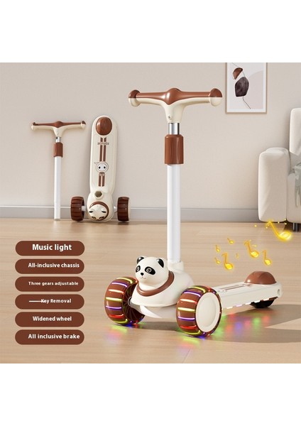 Yeni Çocuk Scooter 3 A 6 Yaşında Katlanır Erkek Bebek Scooter (Yurt Dışından)