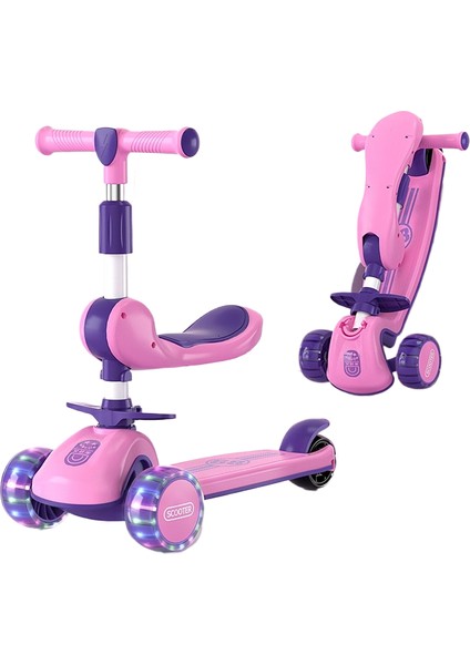 3 Ila 6 Yaş Arası Scooter Çocukları, Üçü Bir Arada Bebek Pedallı Scooter Oturabilir ve Binebilir (Yurt Dışından)