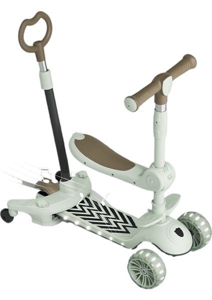 3 Ila 6 Yaş Arası Scooter Çocukları, Üçü Bir Arada Bebek Pedallı Scooter Oturabilir ve Binebilir (Yurt Dışından)