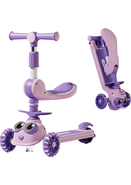 Çocuk Scooter 1 A 3 Yaşında 3'ü 1 Arada Erkek ve Kız Bebek Scooter Oturabilir ve Sürülebilir (Yurt Dışından)