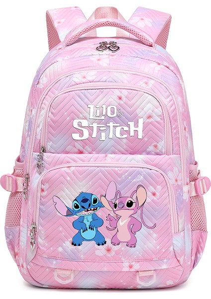 Lilo Stitch Zarif Çiçek Moda Kadın Sırt Çantası Kadın Taşınabilir Su Geçirmez Seyahat Çantası Genç Kız Öğrenciler Sırt Çantası Mochila (Yurt Dışından)