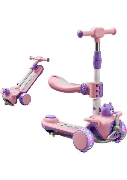 Scooter Çocuklar 3 A 6 Yaşında Erkek Kız Çocuk Bebek Pedallı Scooter Paten 3'ü 1 Arada (Yurt Dışından)