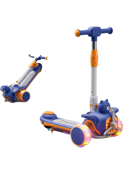 Scooter Çocuklar 3 A 6 Yaşında Erkek Kız Çocuk Bebek Pedallı Scooter Paten 3'ü 1 Arada (Yurt Dışından)