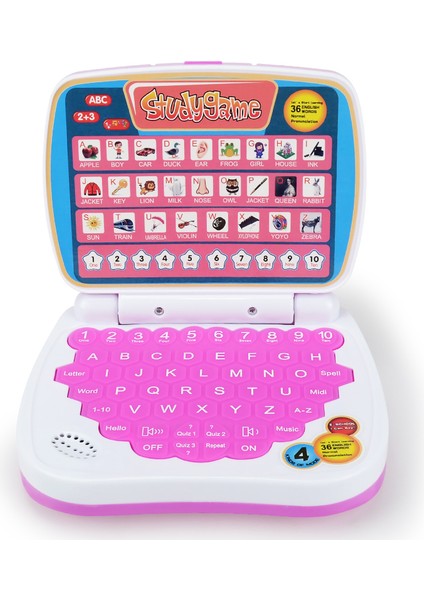 Çocuklar Için Ingilizce Öğrenme Küçük Dizüstü Bilgisayar Oyuncağı. Alfabe Abc.sayılar.kelimeler.yazım.matematik.müzik Için Erkek ve Kız Bilgisayarı (Yurt Dışından)