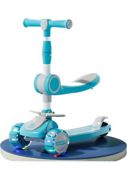 Çocuk Scooter 1 A 3 Yaşında 3'ü 1 Arada Erkek ve Kız Bebek Scooter Oturabilir ve Sürülebilir (Yurt Dışından)