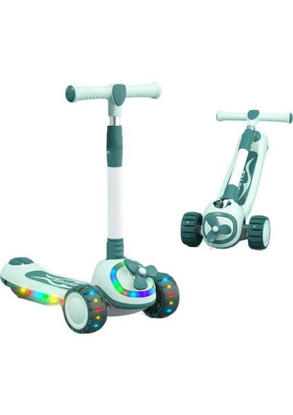 Çocuk Scooter 1 A 3 Yaşında 3'ü 1 Arada Erkek ve Kız Bebek Scooter Oturabilir ve Sürülebilir (Yurt Dışından)