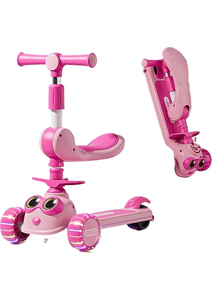 Çocuk Scooter 1 A 3 Yaşında 3'ü 1 Arada Erkek ve Kız Bebek Scooter Oturabilir ve Sürülebilir (Yurt Dışından)