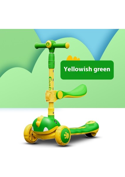Scooter Çocuklar 2-6 Yaş Bebek Scooter Çocuklar Oturabilir ve Kayabilir Yo-Yo Taşınabilir Oyuncak Araba (Yurt Dışından)