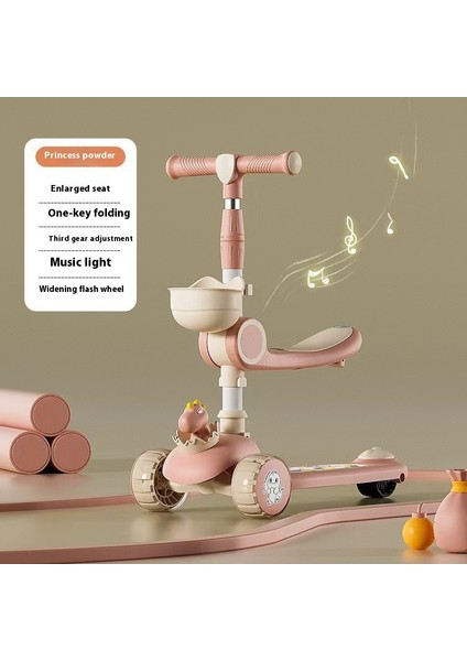 Scooter Çocuklar 2-6 Yaş Bebek Scooter Çocuklar Oturabilir ve Kayabilir Yo-Yo Taşınabilir Oyuncak Araba (Yurt Dışından)