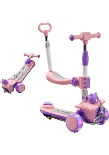 Scooter Çocuklar 3 A 6 Yaşında Erkek Kız Çocuk Bebek Pedallı Scooter Paten 3'ü 1 Arada (Yurt Dışından)