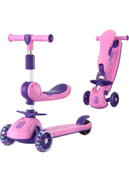 Scooter Çocuklar 3 A 6 Yaşında Erkek Kız Çocuk Bebek Pedallı Scooter Paten 3'ü 1 Arada (Yurt Dışından)