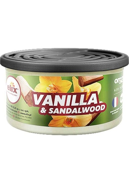Elıx Organik Metal Kutuda Doğal Liflere Emdirilmiş Özel Aromalı Koku - Sandal Ağacı