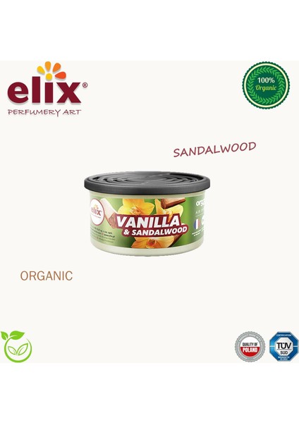 Elıx Organik Metal Kutuda Doğal Liflere Emdirilmiş Özel Aromalı Koku - Sandal Ağacı fiyatları