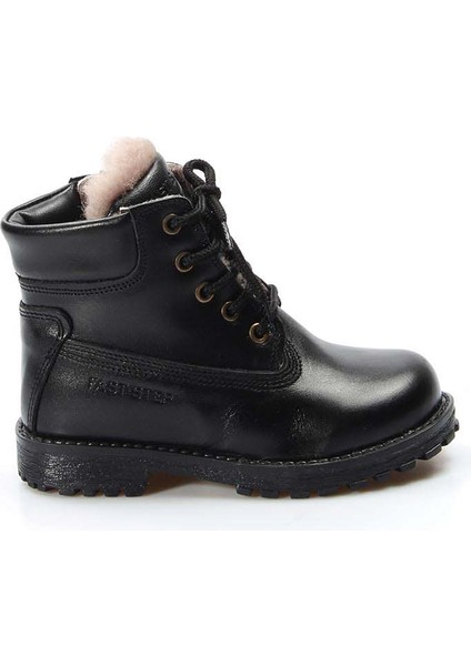 Hakiki Deri Kürklü Unisex Çocuk Worker Bot 006KPA1002