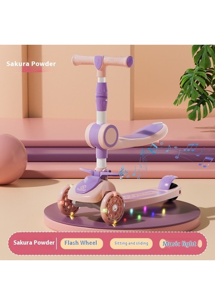 Scooter Çocuklar 2-6 Yaş Bebek Scooter Çocuklar Oturabilir ve Kayabilir Yo-Yo Taşınabilir Oyuncak Araba (Yurt Dışından)