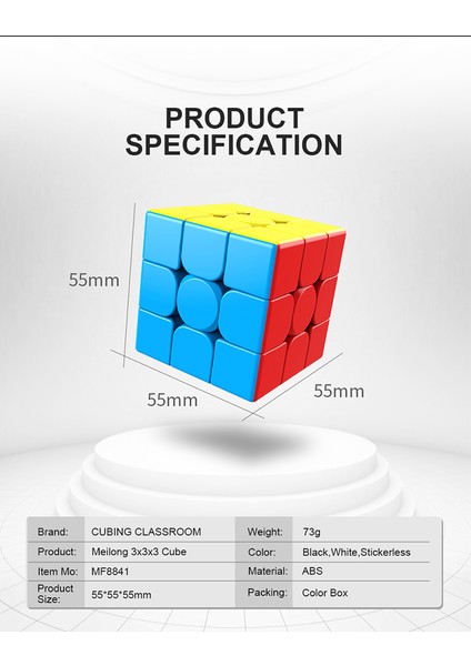 Moyu Meilong Serisi Sihirli Küp 3x3 2x2 4x4 5x5 Profesyonel Hız Bulmaca Özel 3x3 Çocuk Oyuncağı 3X3X3 Orijinal Cubo Magico (Yurt Dışından)