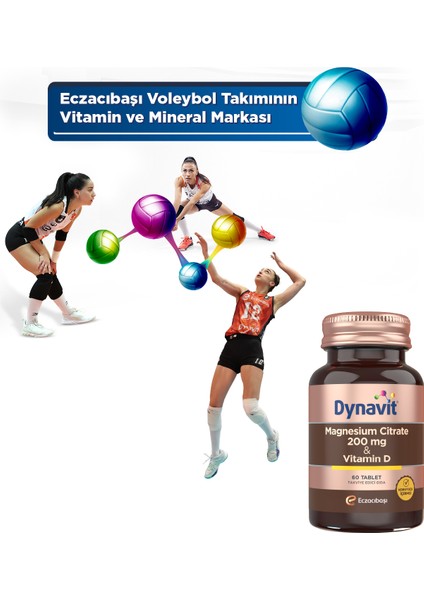 Magnesium Citrate 200 mg & Vitamin D 60 Tablet - Magnezyum Sitrat, D Vitamini