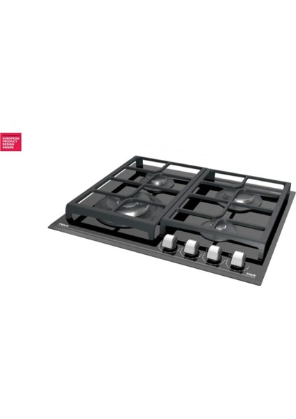 - GZC 64320 XBC BK - Ankastre ExactFlame Teknolojili Kristal Wok Gözlü Cam Gazlı Ocak - Döküm Izgara - Siyah - 60 cm - 112570169