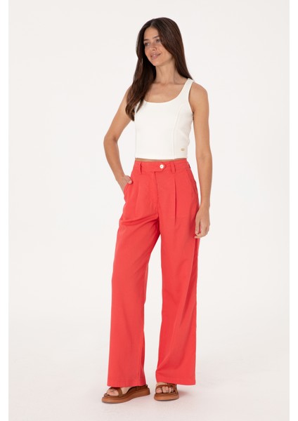 Kadın Kırmızı Pantolon (Kanvas-Chino) 50300631-VR213 modelleri