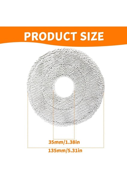 Xiaomi S10 Plus S10+ X10 Plus X10+ X20 Plus Mikrofiber Mop Paspas Yedek Parça-2 Adet