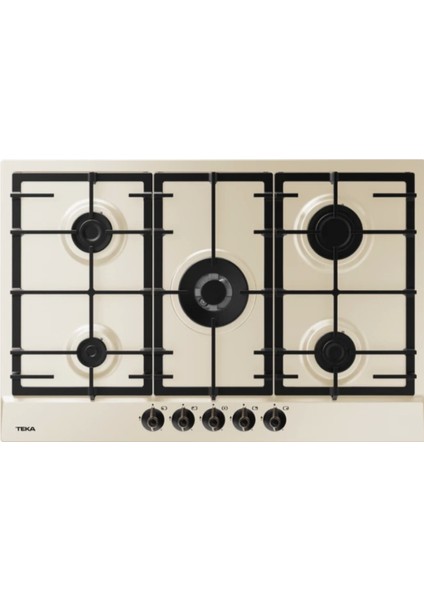 - GSC 75330 RBC VN - Ankastre Emaye Wok Gözlü Gazlı Country Ocak - Döküm Izgara - Vanilya - 70 cm - 112610074