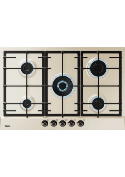 - GSC 75330 RBC VN - Ankastre Emaye Wok Gözlü Gazlı Country Ocak - Döküm Izgara - Vanilya - 70 cm - 112610074
