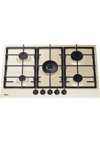 - GSC 75330 RBC VN - Ankastre Emaye Wok Gözlü Gazlı Country Ocak - Döküm Izgara - Vanilya - 70 cm - 112610074