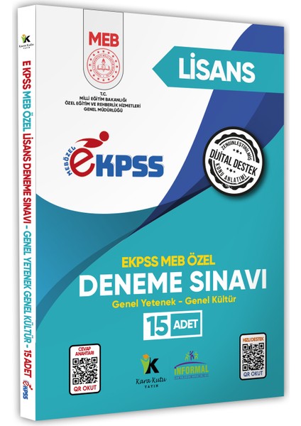 2025 Meb Özel Ekpss Lisans 15LI Deneme Fasikül Paketi (A4 Büyük Boyutlu Renkli Baskı)