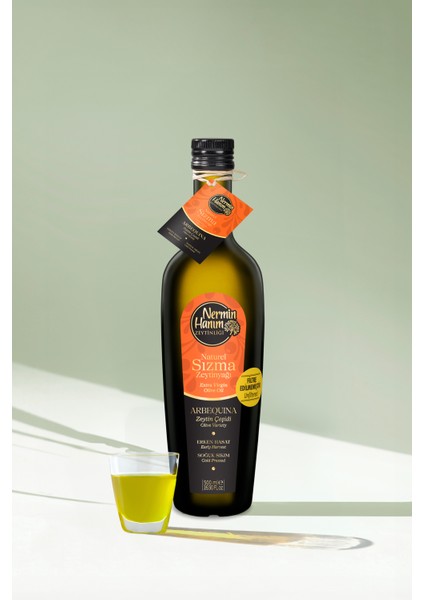 Arbequina - Filtresiz Erken Hasat Soğuk Sıkım Zeytinyağı (500ML)