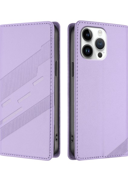 iPhone 16E Rfıd Engelleme Karbon Fiber Deri Telefon Arka Kapağı Kart Tutucu ile (Yurt Dışından)