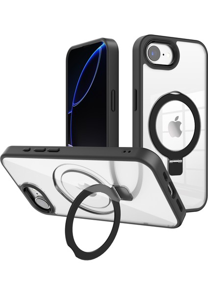 iPhone 16E Esnek Tpu Fiber Astarlı Darbeye Dayanıklı Çapraz Askılı Telefon Kılıfı (Yurt Dışından)