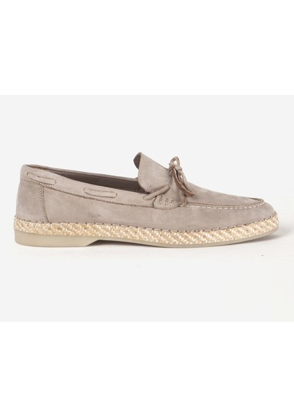 Erkek Klasik Bağcıklı Loafer Ayakkabı Gerçek Deri Mc 17405 Koyu Bej