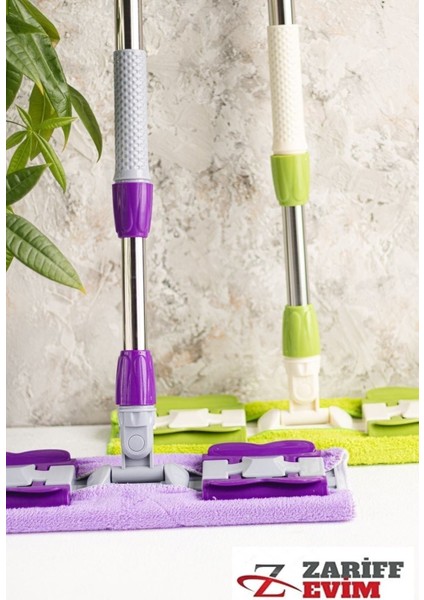 Sihirli Teleskobik Mikrofiber Mop Ayarlanabilir 1 Adet Yedek Bez