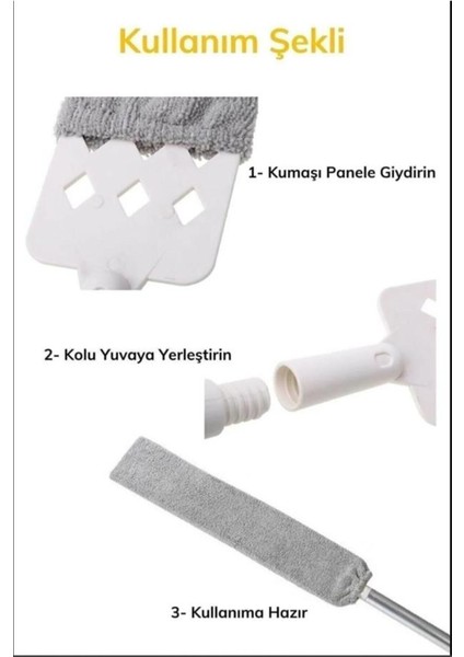 3 Başlıklı 1, 10 mt Uzayan Dip Köşe Yüzey Temizleme Fırçası Toz Alma Sopası fiyatları