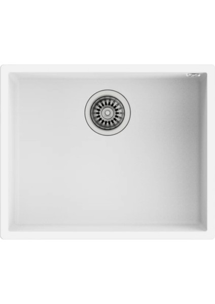 SQUARE 50.40 TG ARTIC WHITE Tezgahaltı Granit Eviye Beyaz 50 cm 115230024