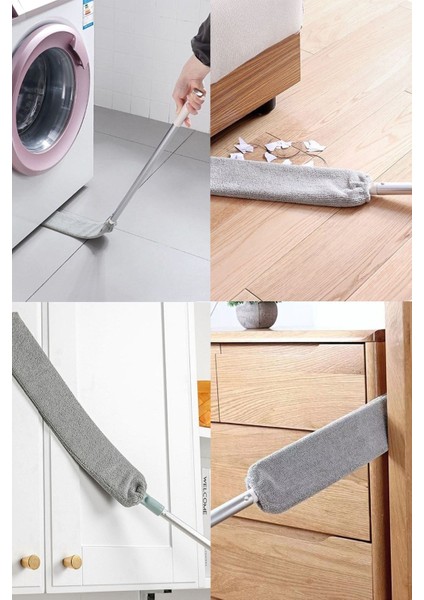 Köşe Bucak Toz Mopu Dip Köşe Dar Alanlar Için 1 Yedek Bezli