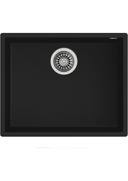 SQUARE 50.40 TG SP BLACK Tezgahaltı Granit Eviye Siyah 50 cm 115230020