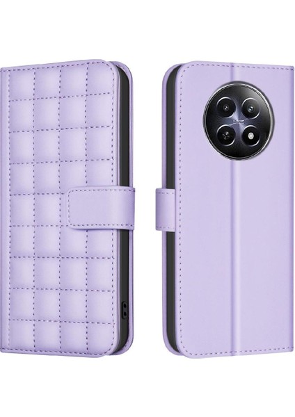 Realme 12 5g Cüzdan Pu Deri Koruyucu Iş Için Flip Case Basit (Yurt Dışından)