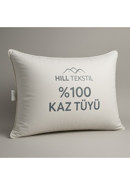 %100 Kaz Tüyü Yastık 20 Gıdık (ALÇAK YATIŞ) 50x70 Elizza - Biyeli
