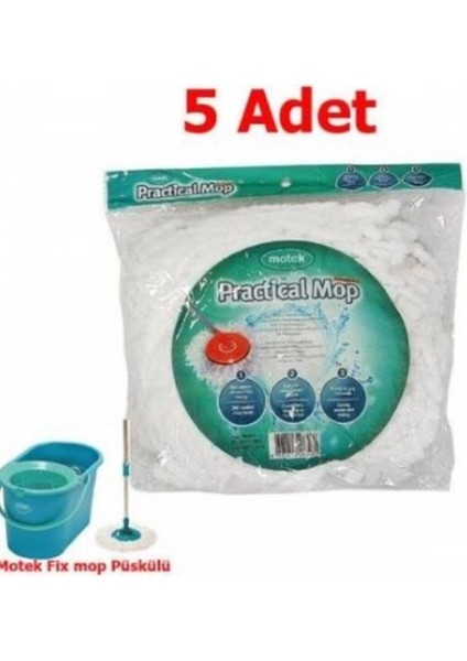 Mop Microfiber Yedek Püskül Yedek Başlık 5 Adet