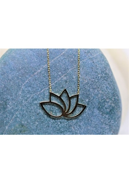14 Ayar Altın Kolye-Lotus Çiceği Uğur Kolyesi-Hediye Lotus Çiçeği Altın Kolye fiyatları