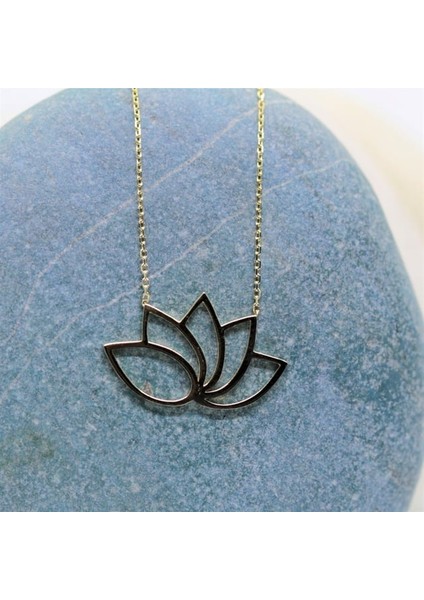 14 Ayar Altın Kolye-Lotus Çiceği Uğur Kolyesi-Hediye Lotus Çiçeği Altın Kolye fırsatları