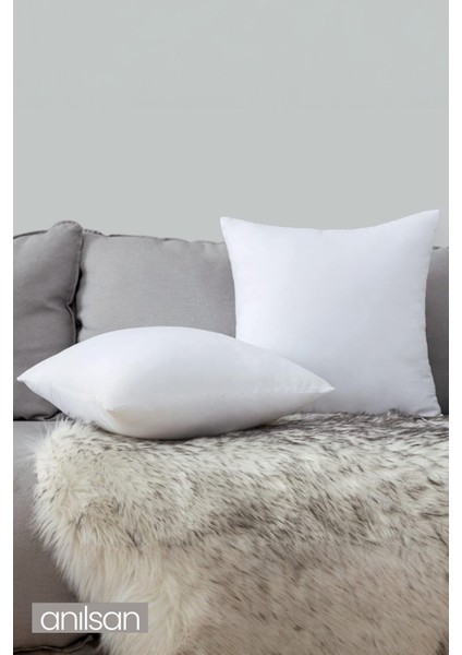 2 Adet Kırlent Iç Yastık Ekstra Dolgun 350GR Koltuk Yastığı Balkon Bahçe Aksesuar Yastığı 45x45