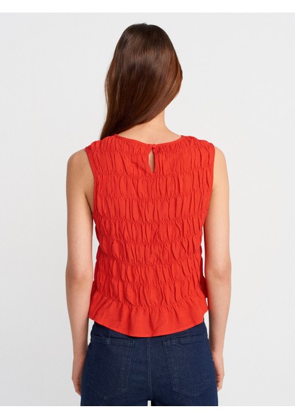 50845 Kolsuz Crop Bluz-Kırmızı fiyatları