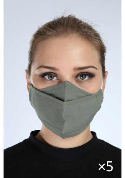 Pianoluce Yıkanabilir 3 Katlı Pamuklu 5 Lı Maske Haki P10012 fiyatları