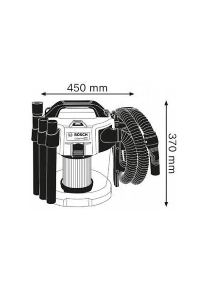 Gas 18 V-10L Akülü El Süpürgesi Procore 1X4.0AH Akülü