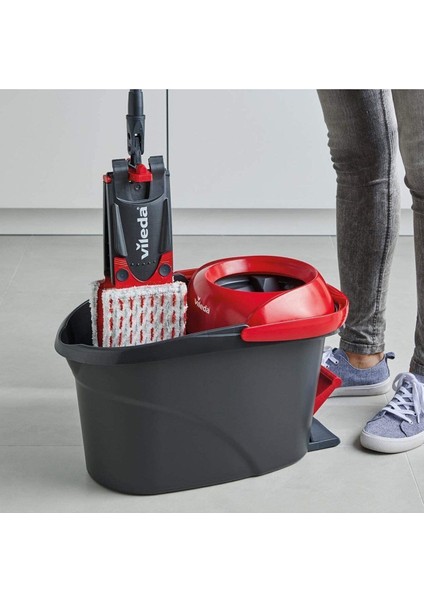 Uniqueco Vileda Ultramax Turbo Pedallı Temizlik Seti, Zemin Sileceği ve Güçlü Sapanlı Kova fiyatları