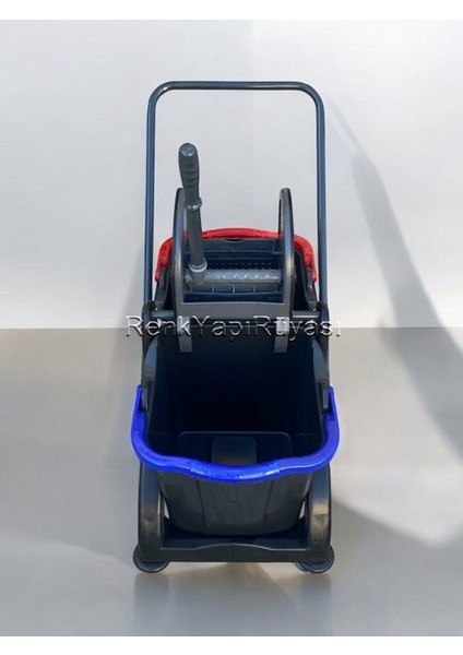 Okul Temizliği Için Endüstriyel Çift Kovalı Pres Plastik Kat Temizlik Arabası fiyatları